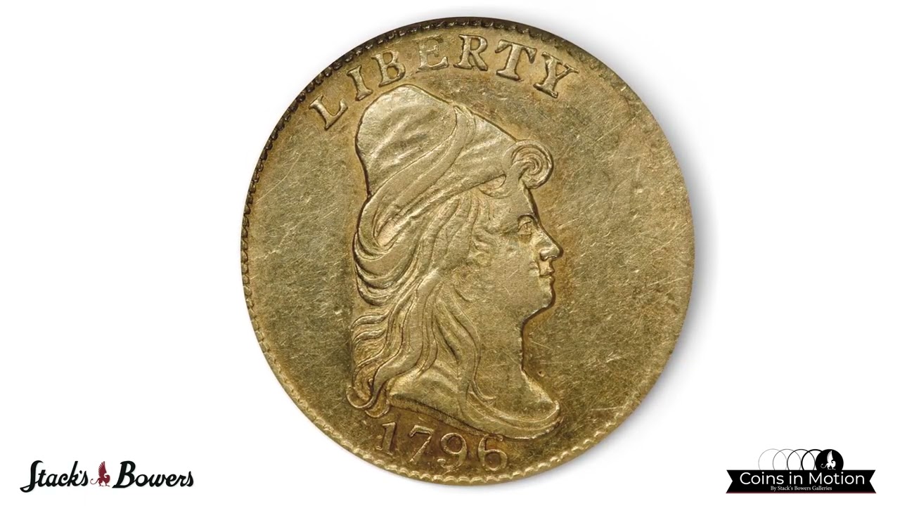 1796 Capped Bust Right Quarter Eagle. No Stars on Obverse. JD-2. Rarity-4. AU-58 (NGC).