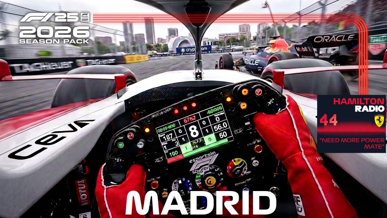 F1 26 DLC ULTRA REALISTIC Gameplay - Lewis Hamilton Ferrari SF-26 Madrid GP