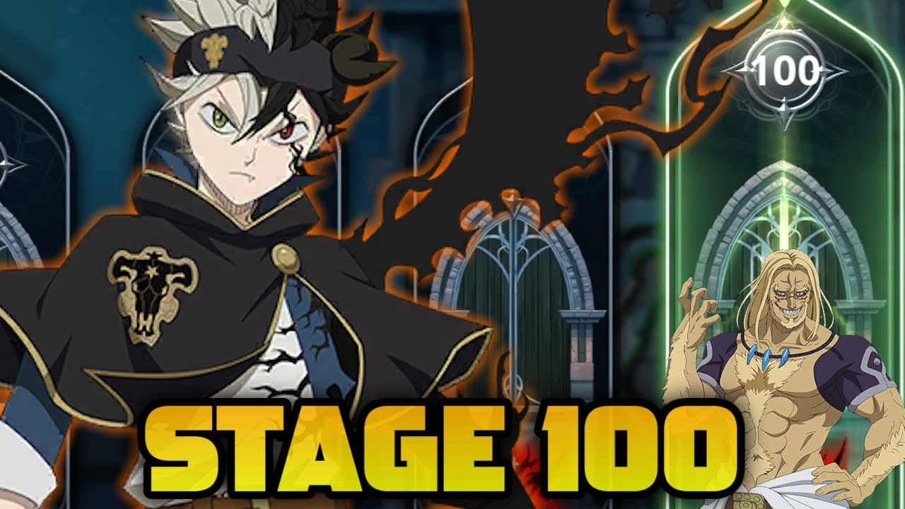 BLACK ASTA CARRIES IN STAGE 100 HALL OF ILLUSIONS! | Black Clover Mobile