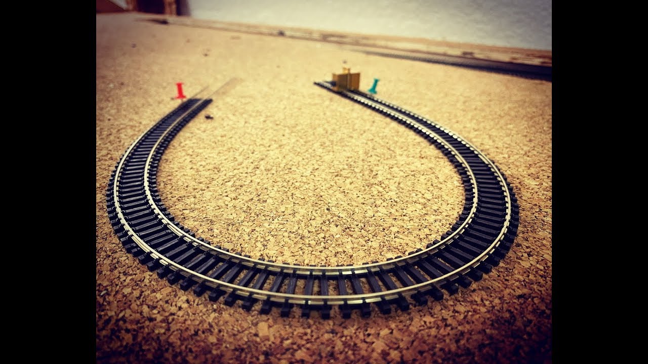 ❌⭕ Modellbahn- Flexgleise in Kurven verlegen und sauber schneiden - ❌ Modellbahnbahnhof  2 von 2