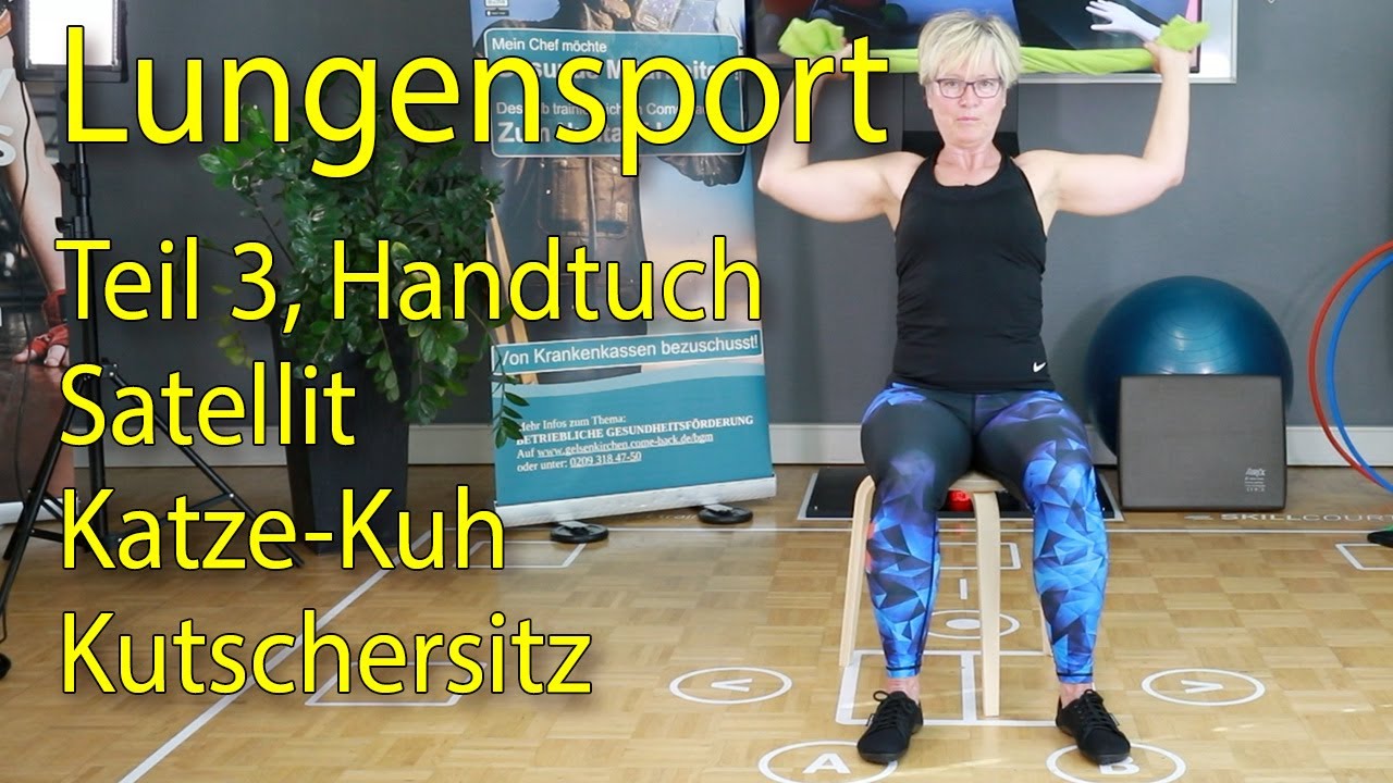 Lungensport Teil 3 mit Handtuch, Geschirrtuch oder Schal, COPD Training mit Angelika vom Come back