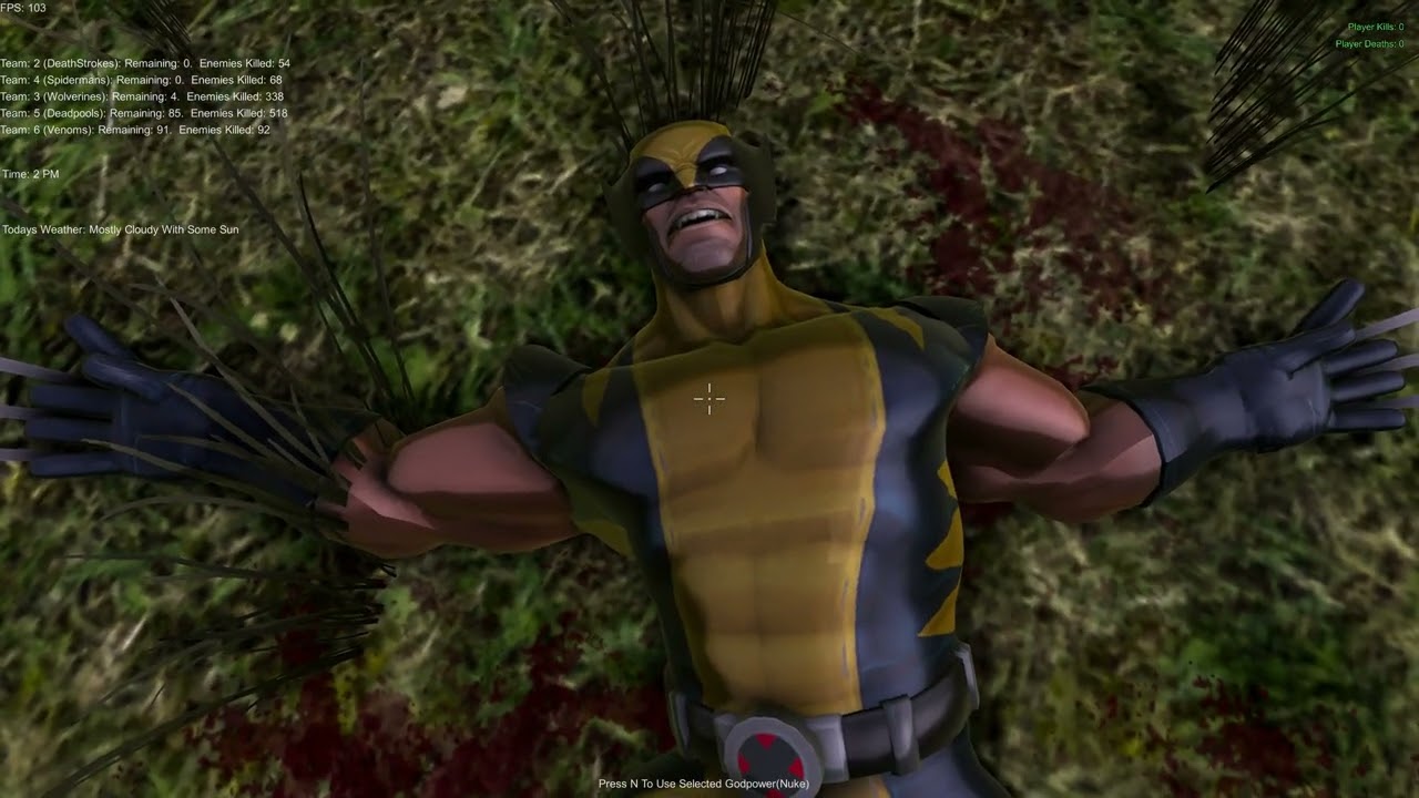 Wolverine vs Deathstroke vs Venom vs Spider Man vs Deadpool Fight In#ultimateepicbattlesimulator2pc