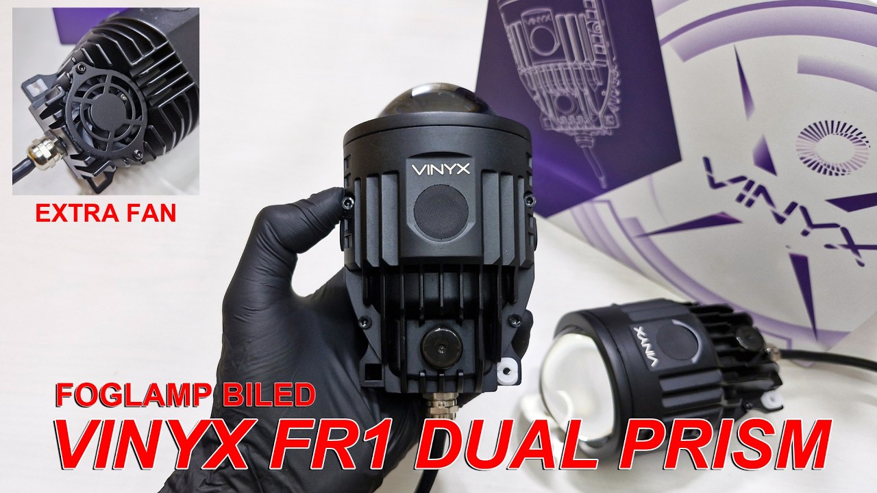 LUX Super Tinggi..!!! Foglamp Biled Vinyx FR1 Dual Prism