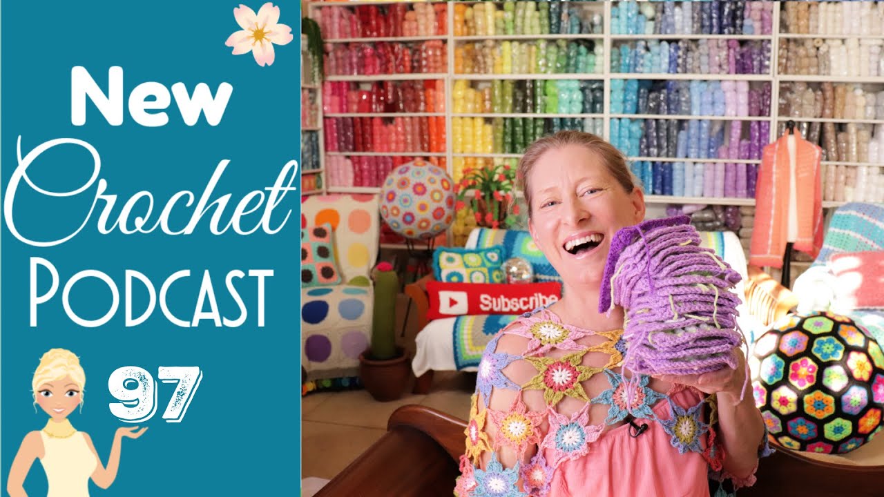Pushing Daisies & Ultimate Yarn Wall Tour! 🚍 Knitting Vlog 🌸 Best Crochet Podcast 97
