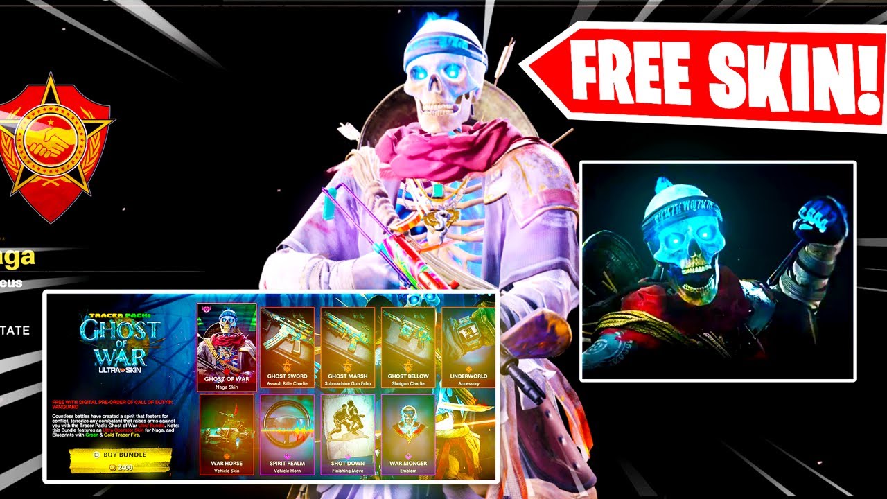 NEW FREE GHOST OF WAR BUNDLE SHOWCASE-(TRACER PACK GHOST OF WAR ULTRA SKIN BUNDLE) -COLD WAR WARZONE