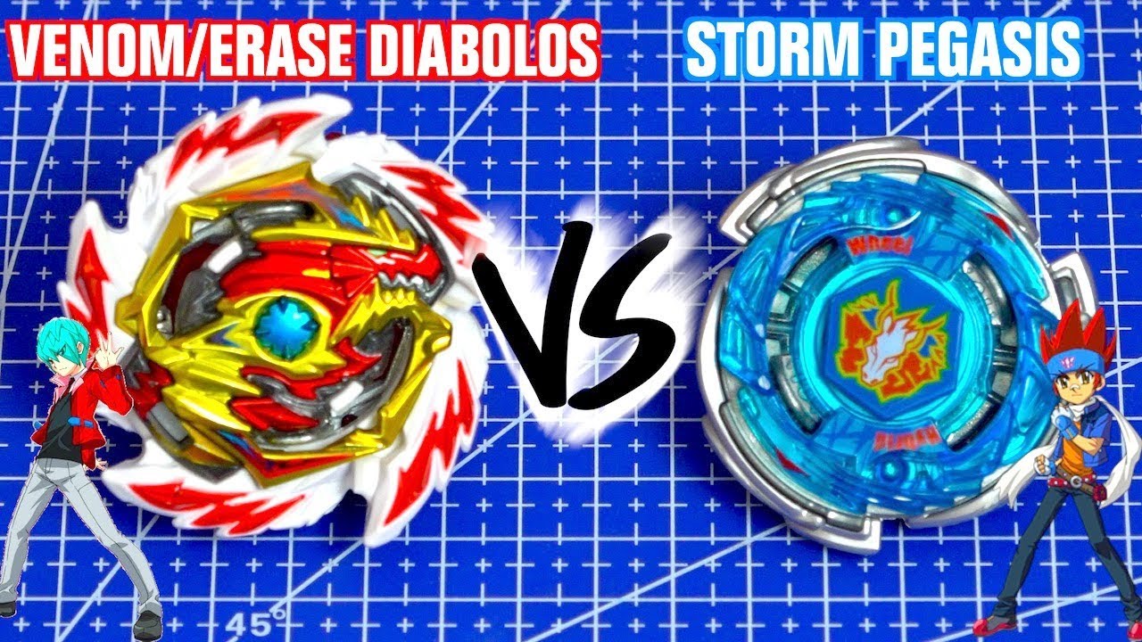 PINCER ATTACK! Venom/Erase Diabolos .Vn.Bl VS Storm Pegasis .10G.Qc' - Beyblade Burst GT/Rise