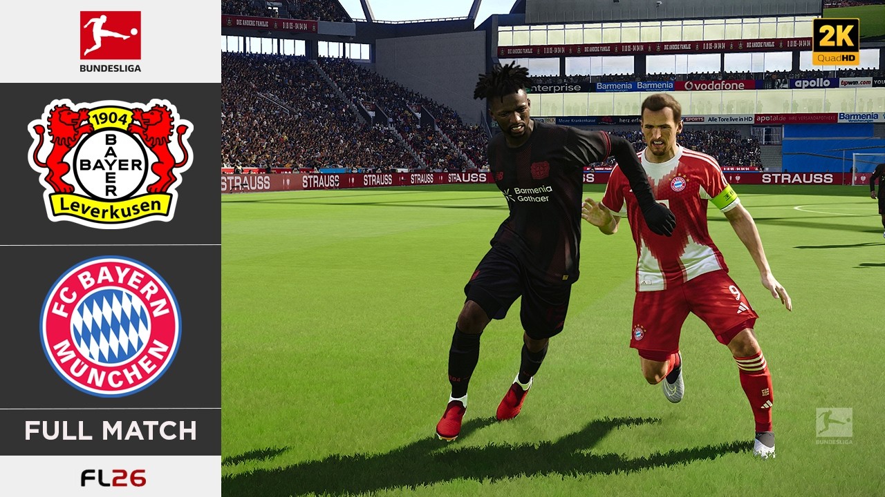 FL 26 | Bundesliga 25/26 | Bayer Leverkusen vs Bayern Munich | Realistic MODs | Full Match | 2K HDR