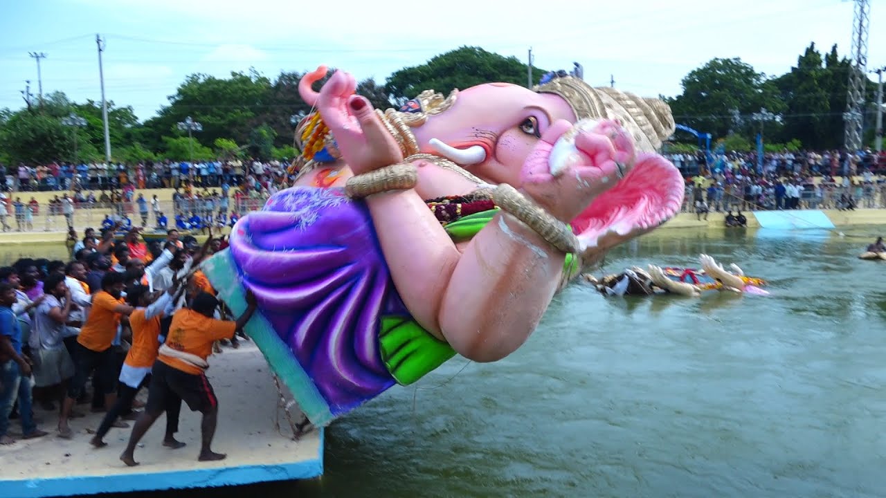 Big Ganesh Nimajjanam 2024 Kurnool | Ganpathi visarjan 2024 | Ganesh immersion 2024 In River