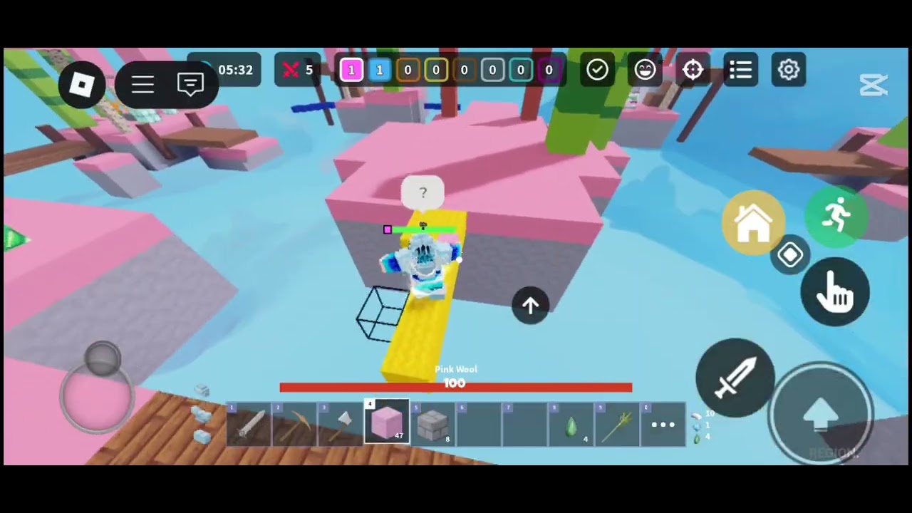 Destroying ppl with the triton kit in roblox bedwars!