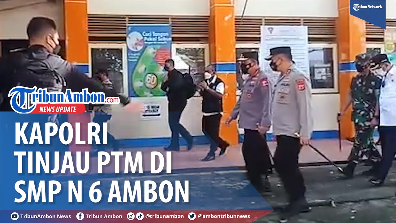Kapolri Jendral Listyio Sigit Prabowo Tinjau PTM di SMP Negeri 6 Ambon