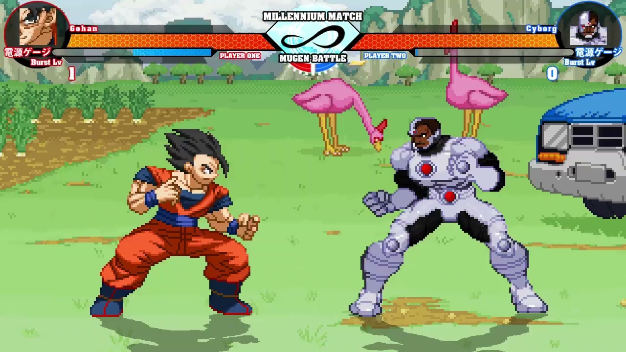 gohan vs cyborg mugen battle