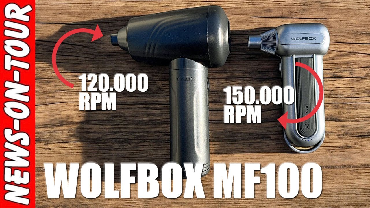 WOLFBOX MF100 💨(150.000 RPM) vs. JoyGeek Airduster (120.000 RPM) ✅ Der Praxistest!