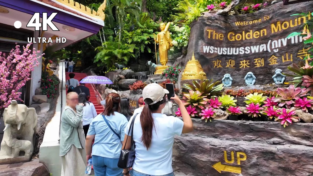 [4K UHD] Exploring Wat Saket : The Scenic Golden Mount Temple in Bangkok, Thailand