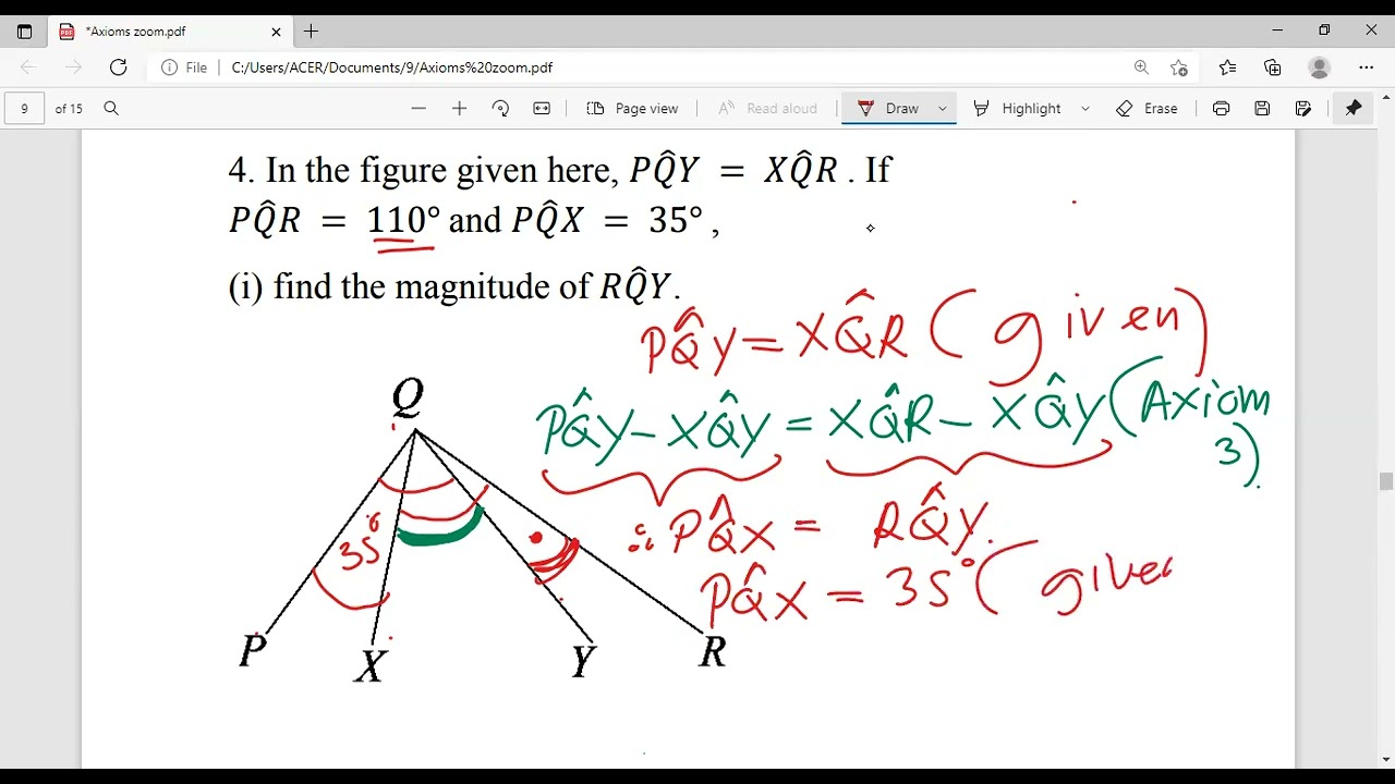 Axioms grade 9 part 2