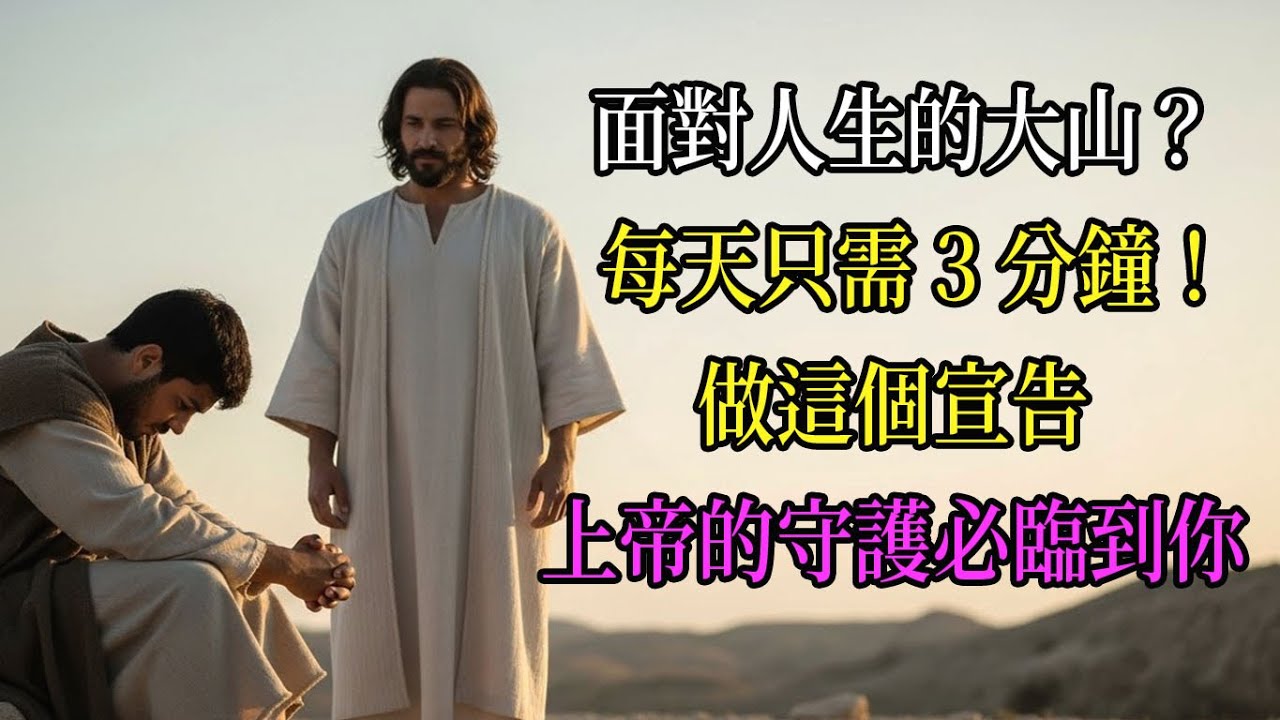 面對人生的大山？每天只需3分鐘！做這個宣告，上帝的守護必臨到你（詩篇121篇）