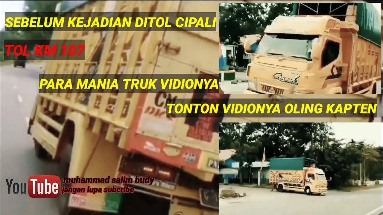kecelakaan truk ditol cipali km 107.sebelum kejadian truk muatan cabe/lombok