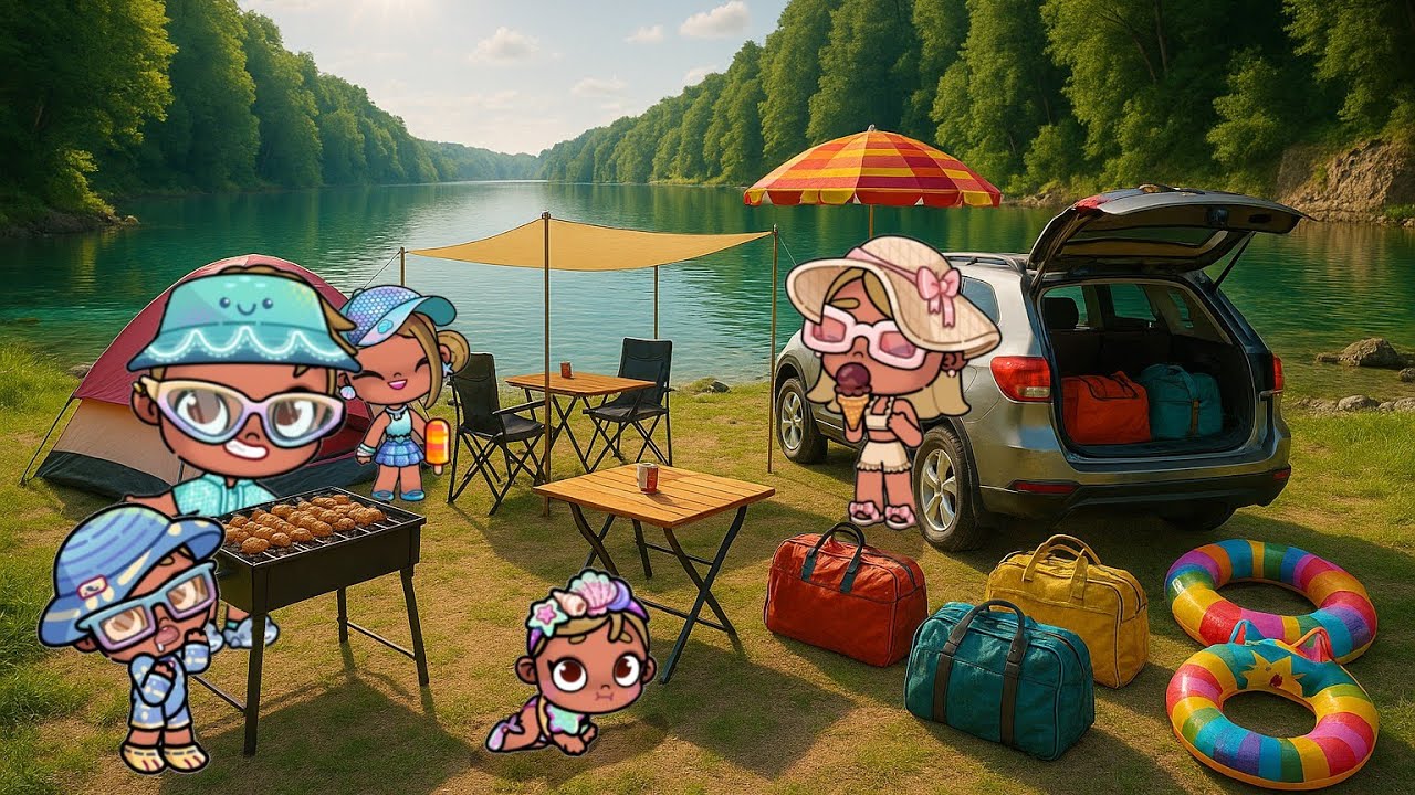 🍖ШАШЛЫКИ НА ОЗЕРЕ🏞️ С СЕМЬЁЙ В АВАТАР WORLD🌍 СЕМЕЙНАЯ РУТИНА✨🎀