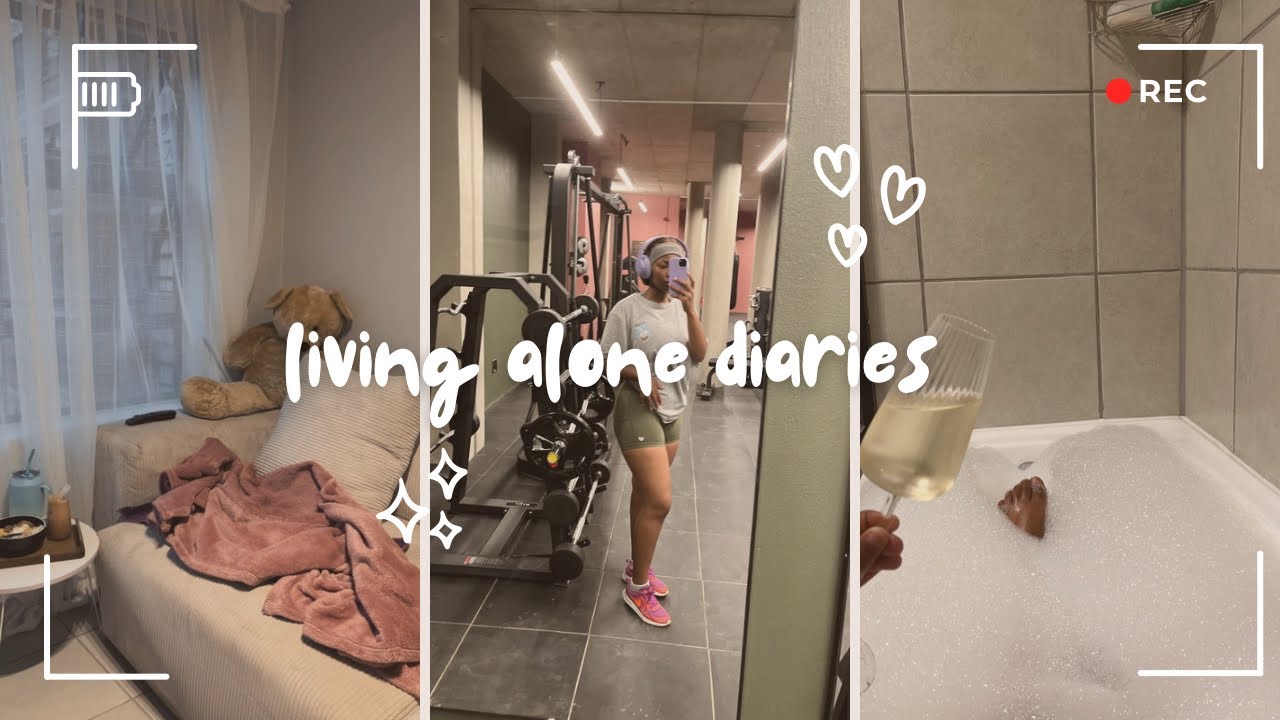 Living alone diaries|•Studying,Gym babe,Cleaning up,Cut my hair?