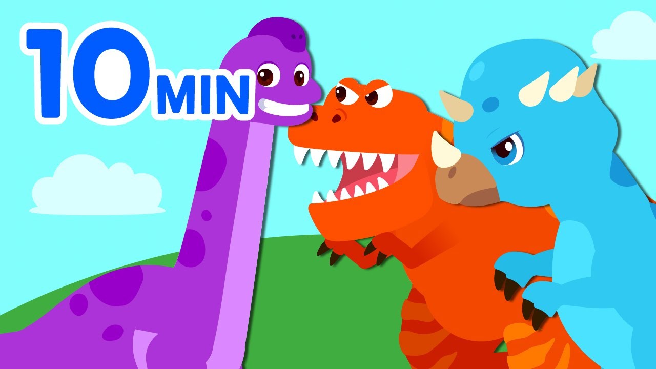 Tyrannosaurus🦖+ More Dinosaur Songs🦕| 10min Compilation | For Kids | Lotty Friends