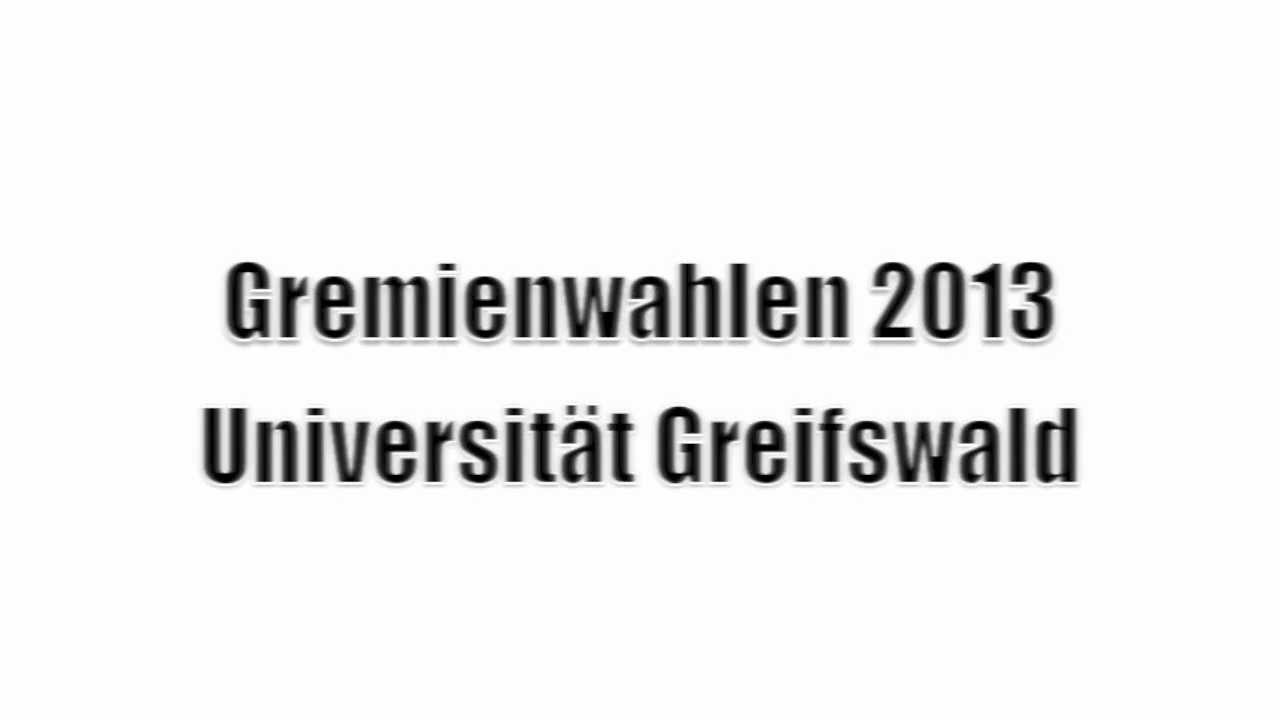 Gremienwahlen an der Universit&auml;t Greifswald