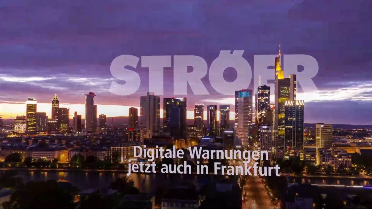 Digitale Warnmeldungen auf Str&ouml;er Screens - jetzt auch in Frankfurt!