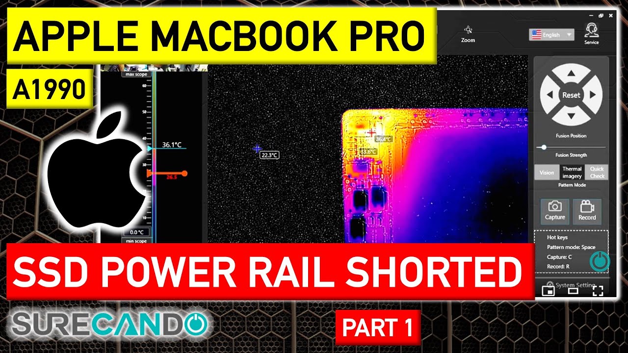 Apple MacBook Pro 15 A1990: SSD Power Rail Short to Ground - Part 1 Troubleshooting.