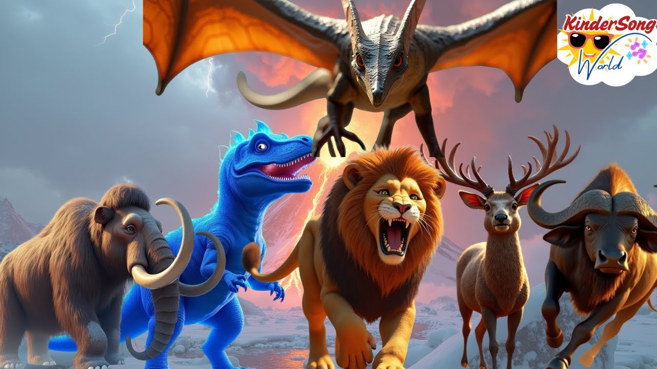 ABC Prehistoric Animal Sound Song 🦣🦖 | Learn Animal Sounds from A to Z | KinderSong World