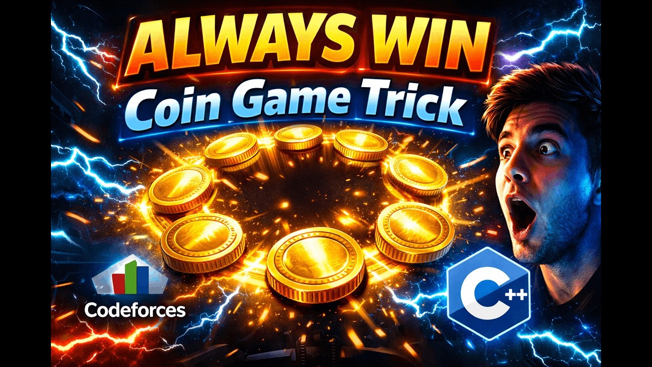 Coin Games Explained | Codeforces Round 942 B Easy Win Strategy (Parity Trick)