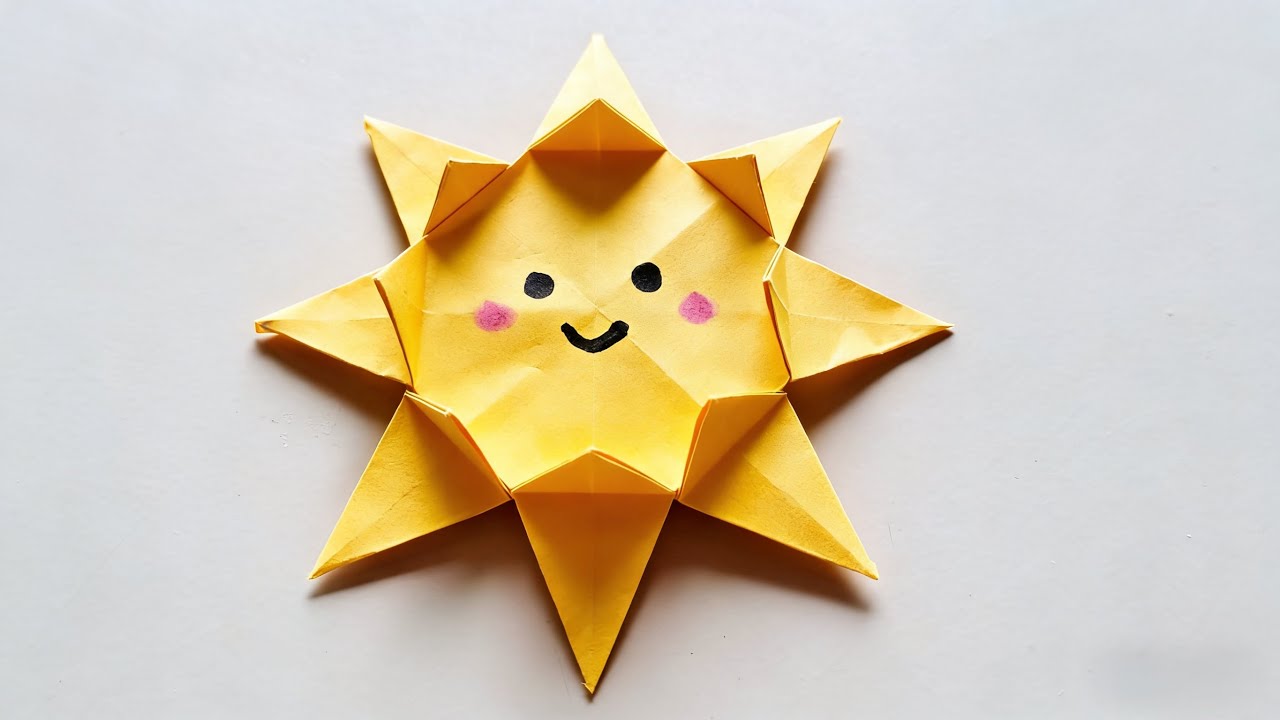 How to Make an Easy Origami Sun -DIY Paper Sun Tutorial Cute & Easy Origami Sun Kids Crafts