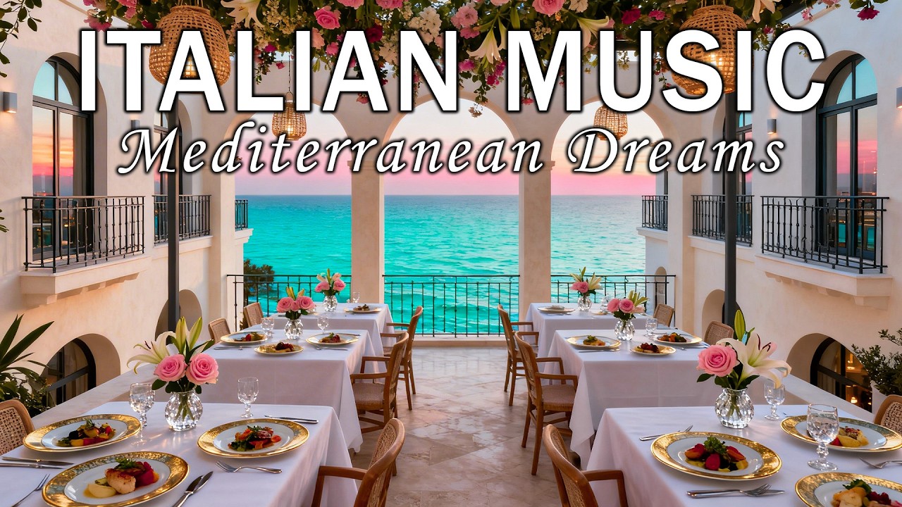 🎶 Italian Vibes & Mediterranean Music 🎶 2+ Hours Scenic Amalfi Coast & Lake Como Relaxation 4K