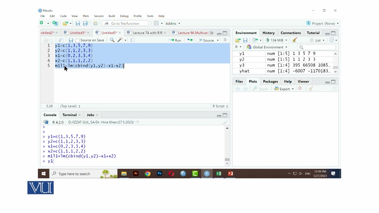 Example 3: Multivariate Multiple Regression | Multivariate Analysis | STA633_Topic116
