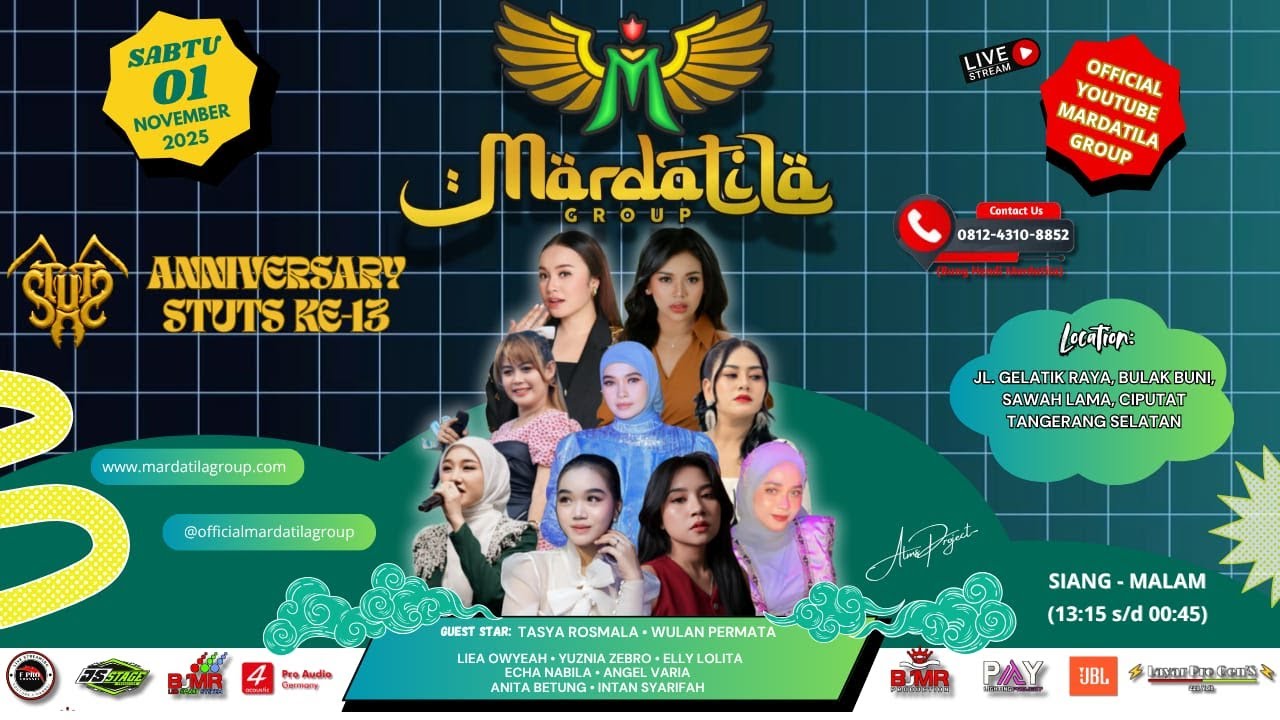 LIVE KONSER MARDATILA GROUP (MALAM) - ANNIVERSARY STUTS 13TH | SAWAH LAMA - CIPUTAT