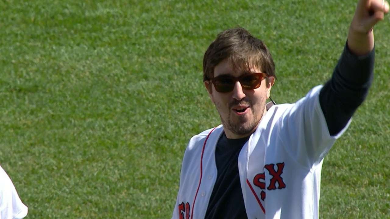 Bauman, actor Gyllenhaal throw first pitches