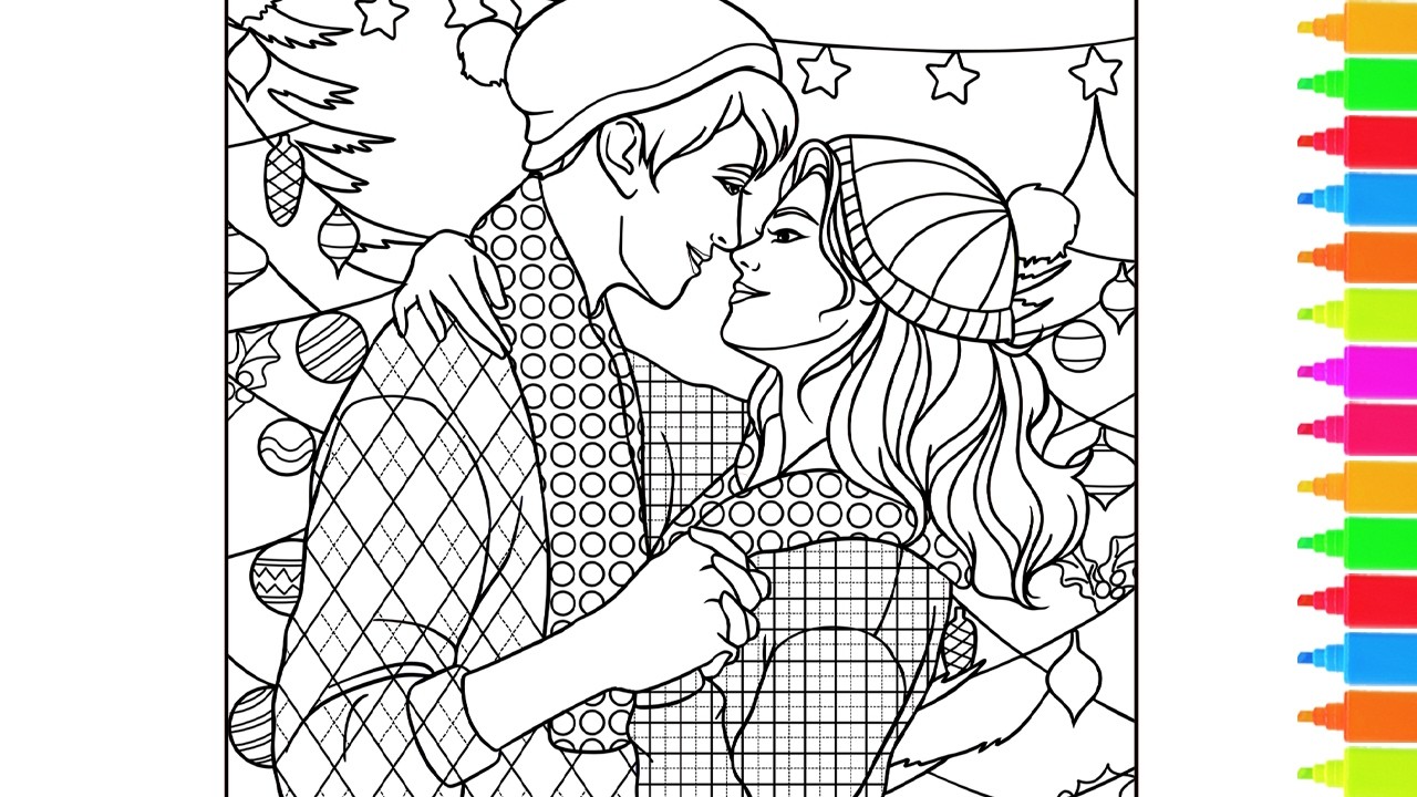 Coloring All I Want for Christmas Is You | Christmas Coloring Book Pages