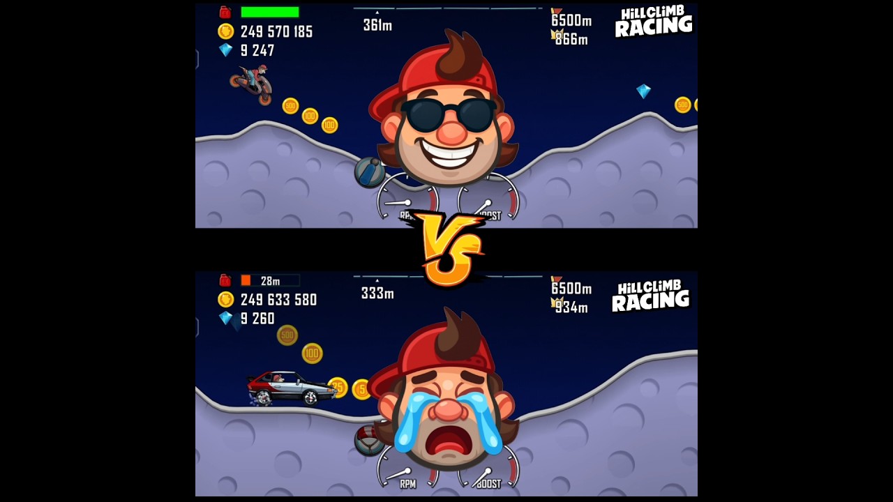 FAST BIKE vs FAST CAR - HILL CLIMB RACING 🔥