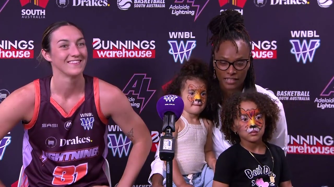 PRESS CONFERENCE  Ashlee Strawbridge and Aja Parham Ammar vs Sydney Flames   Round 13  WNBL 26
