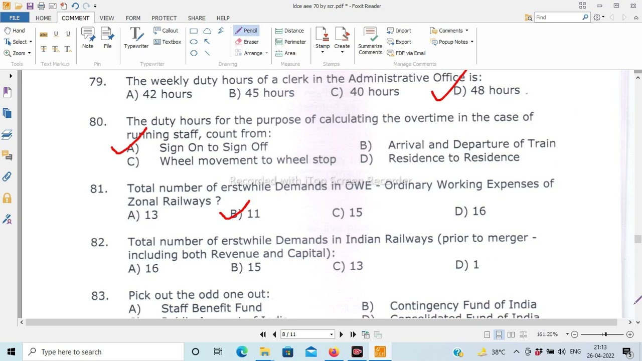 LDCE AEE 70% Quota by SCR on 21/09/2021 ESTABLISHMENT & FINANCIAL RULE