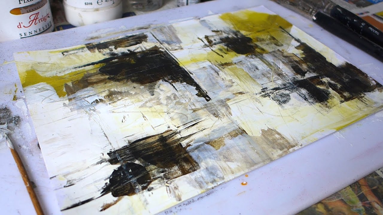 Abstract Art Mark Making #3 | Brayer and Catalyst wedge