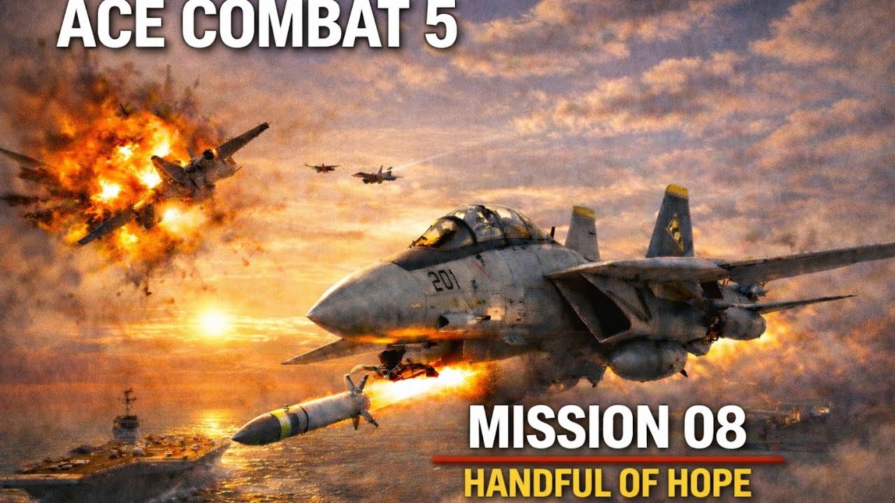 Ace Combat 5 – Mission 08: Handful of Hope | No Commentary | PCSX2
