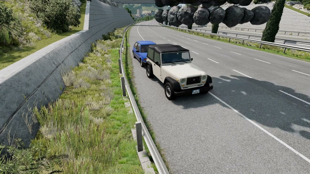 BeamNG Drive Hailstorm Geforce Now test Clip 
