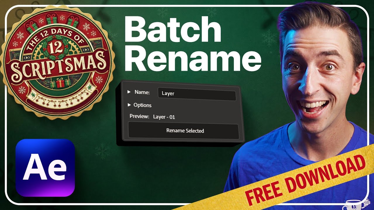 Batch Rename Layers INSTANTLY | Free After Effects Script