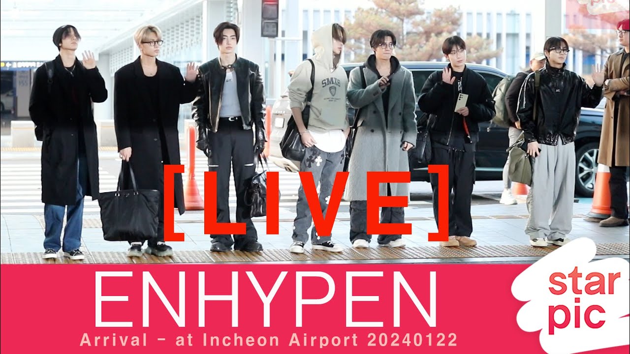 [LIVE]  ENHYPEN Arrival - at Incheon Airport 20240122