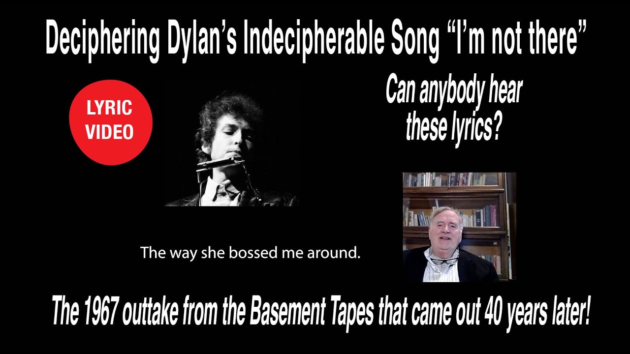 Trying to decipher the lyrics of this most indecipherable Dylan song was not easy but I did my best!