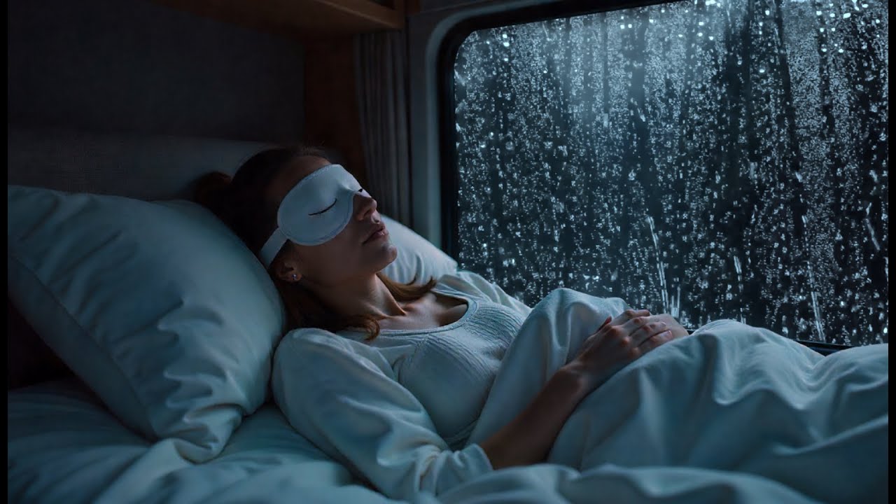 Cozy Night Ambience: Heavy Rain Drumming on a Car with Distant Thunder