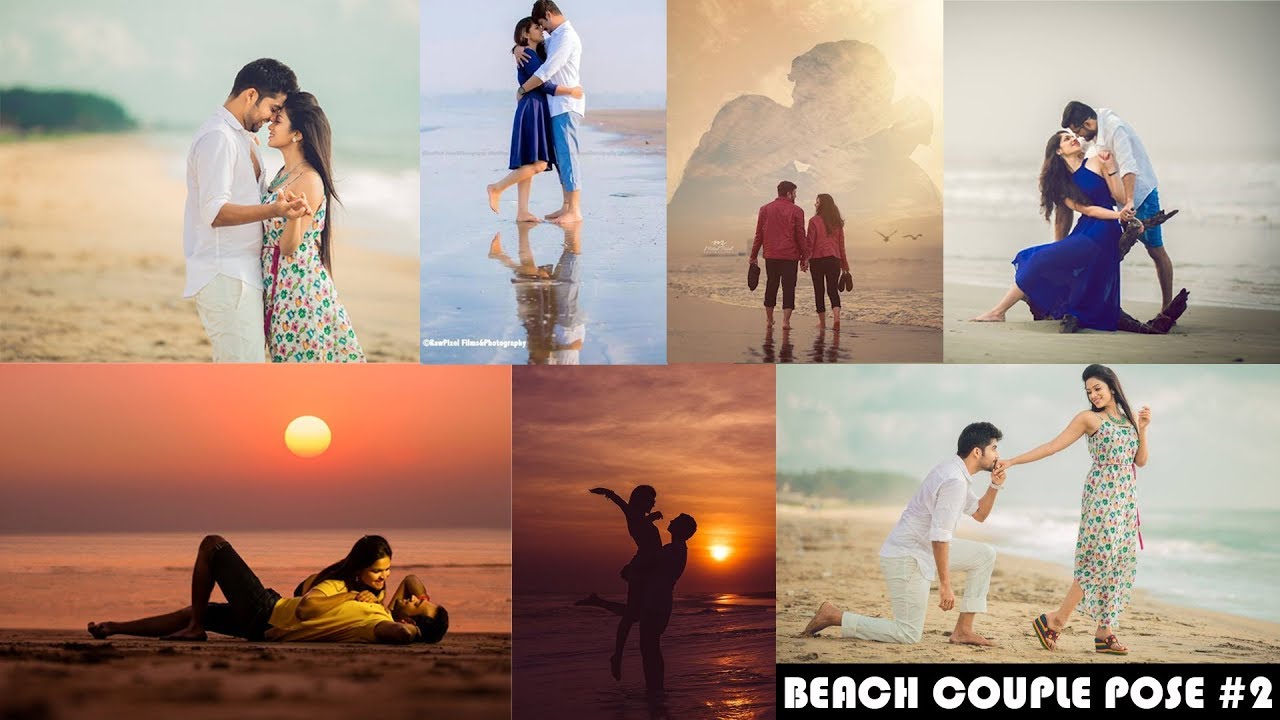 Beach Couple Poses Ideas | Girlfriend-Boyfriend Sunset Photoshoot Ideas On Beach - Part 2