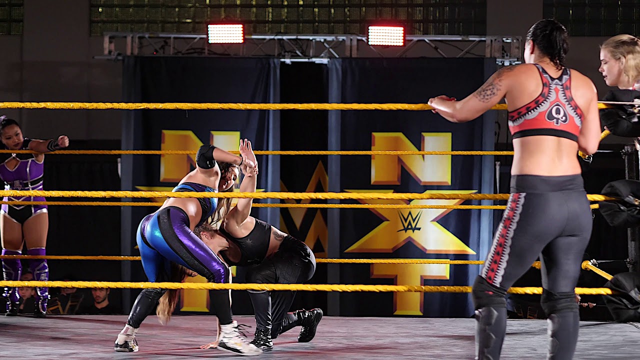 Shayna Baszler , Marina Shafir & Jessamyn Duke vs Mia Yim , Karen Q , and Rachael Evers