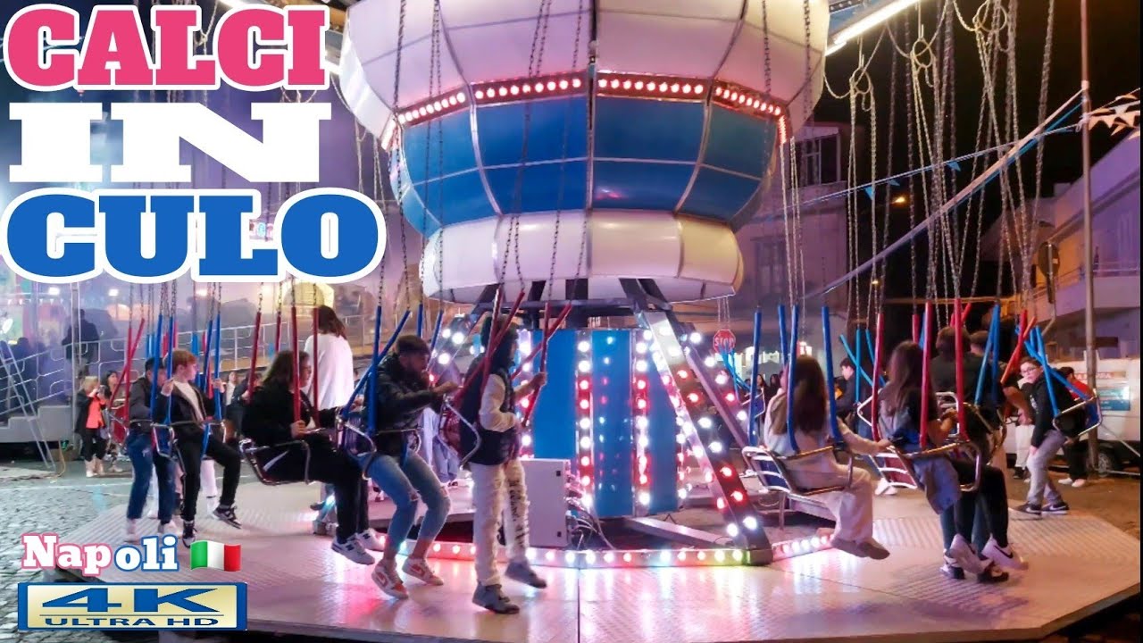 CALCINCULO Lunapark 4k Napoli 🇮🇹 Giostre 2023 Offride