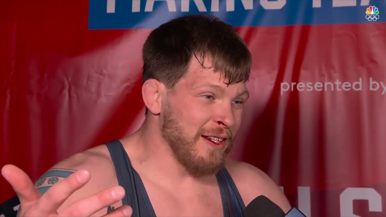 U.S. Olympic Wrestling Trials: Josef Rau reacts to qualifying for Paris Olympics