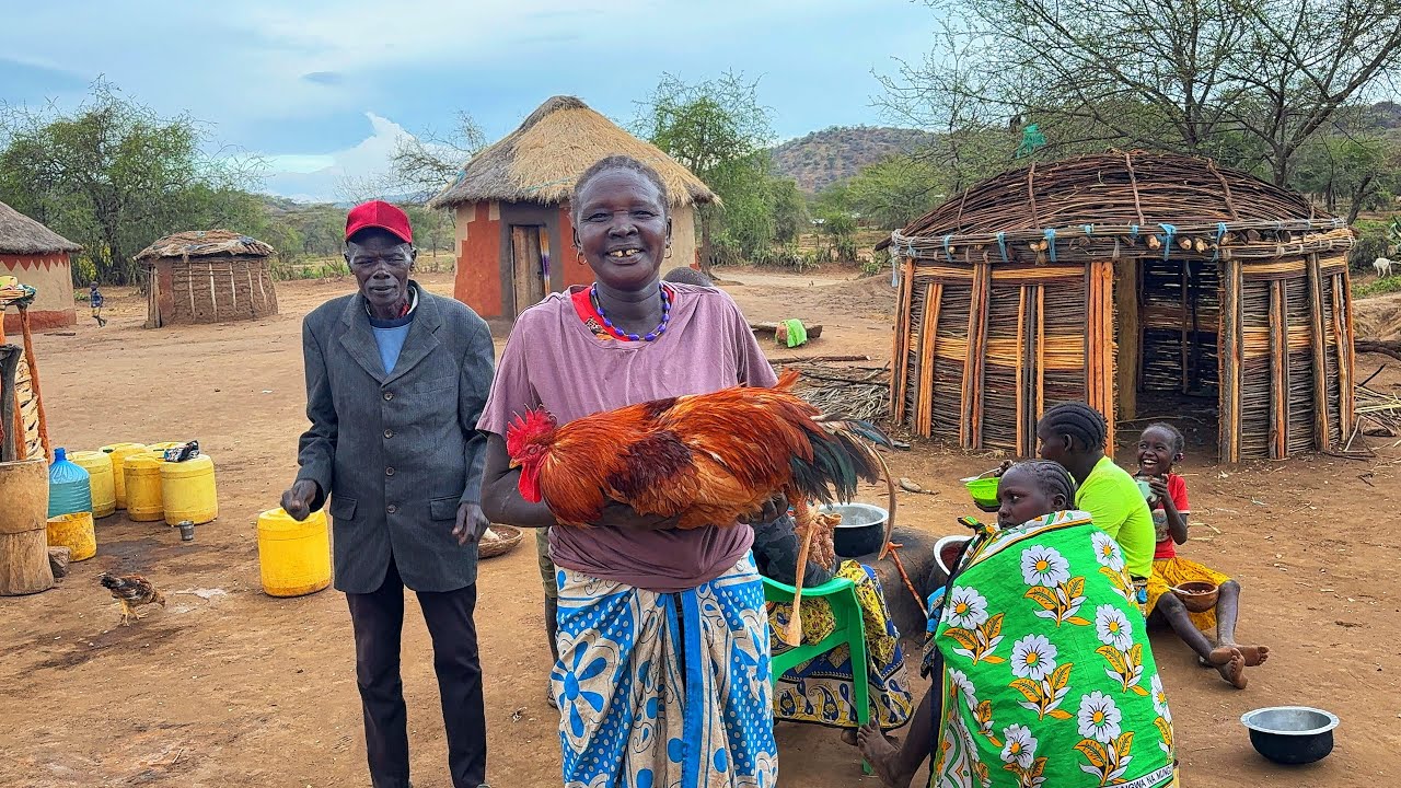 African Traditional Life/Skilled Women Roofing a house using Soil for Christmas  Celebrations