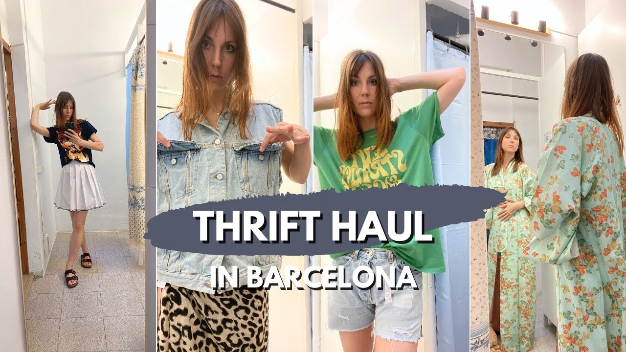 THRIFT WITH ME | Vintage Haul 90s | Summer Thrifting in Barcelona